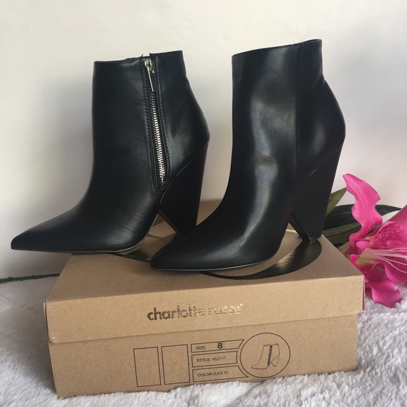 charlotte russe black ankle boots